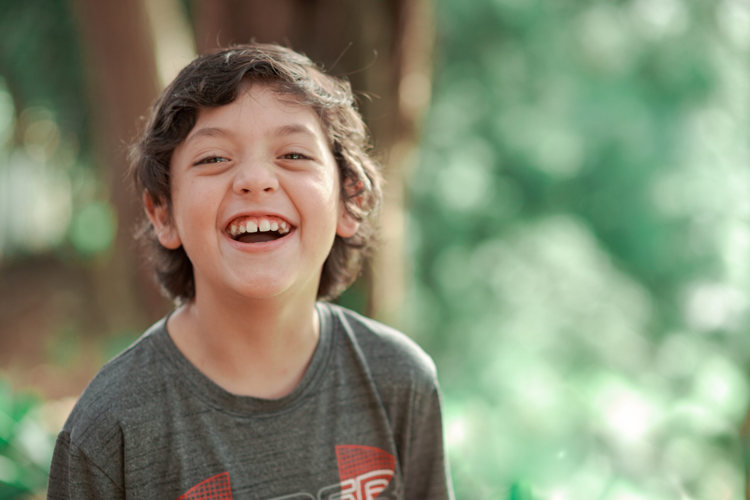 young boy smiling